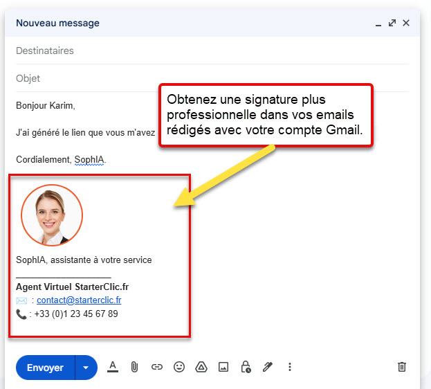 création d'une signature Gmail