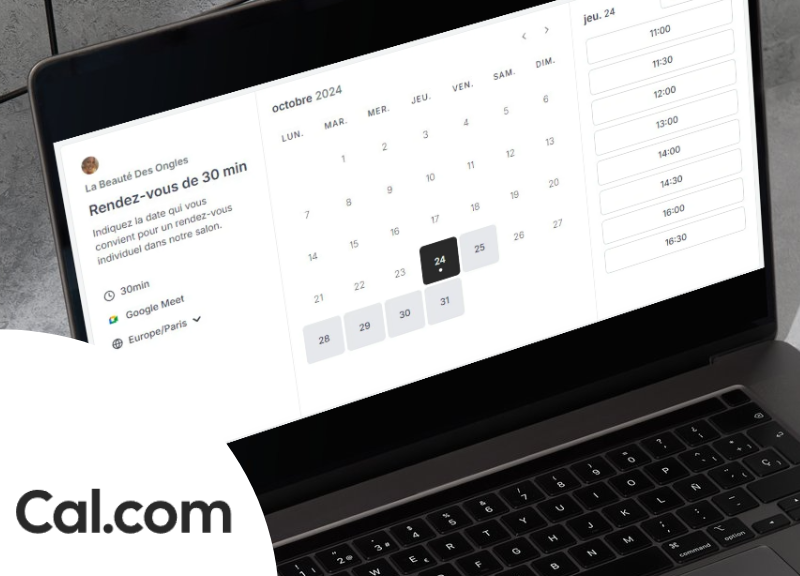 Intégration d'un calendrier de prise de rendez-vous (avec Cal.com)
