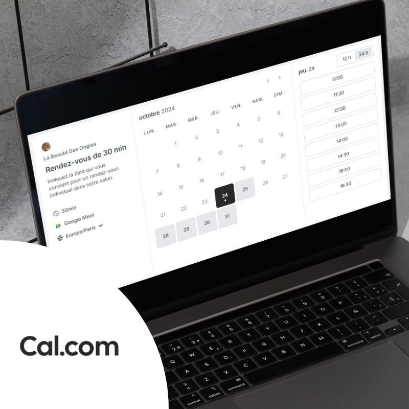 Intégration d'un calendrier de prise de rendez-vous (avec Cal.com)